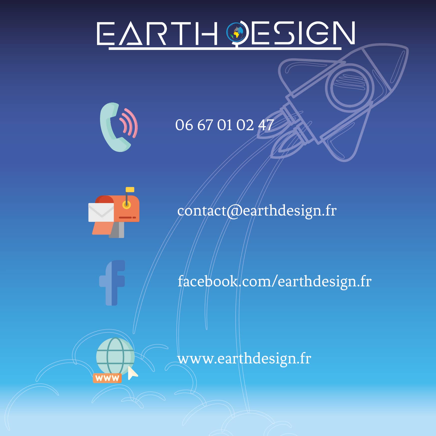 carte de visite earthdesign verso